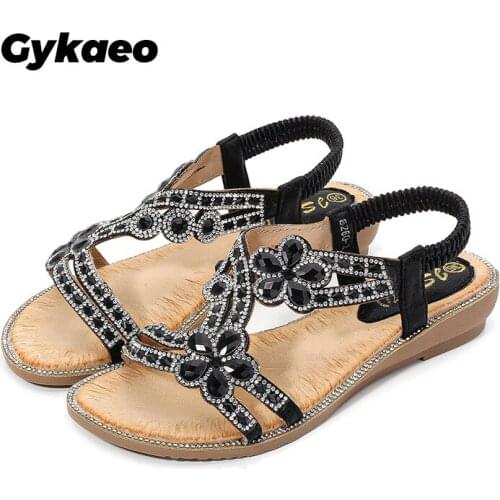Summer Women Sandals 2020 New Sexy Rhinestone Mid Heel Tied Party Breathable Comfort Shopping Woman Walking Casual Shoes 36-42