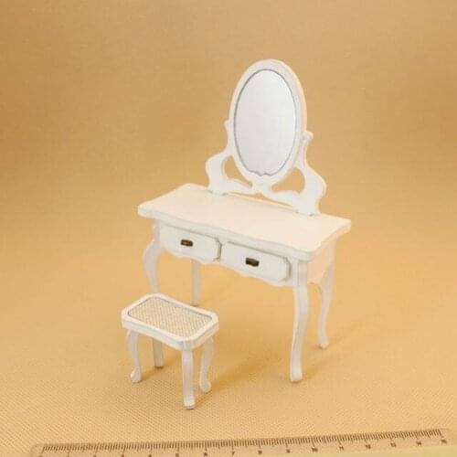 G07-X152 children baby gift Toy 1:12 Dollhouse mini Furniture Miniature rement Doll accessories simple Dressing table 2pcs/set