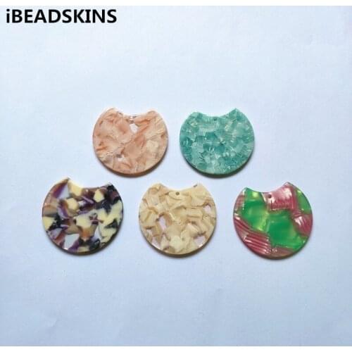 New arrival! 37x34mm 50pcs round-shape acetic acid charm for stud earrings,earrings accessories,Earring parts,jewelry DIY