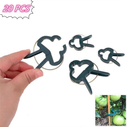 20Pcs Garden Plant Support Clips for Tomato Flowers Vine to Grow Upright Supporting Stems Bracket Grafting Stakes Straightening