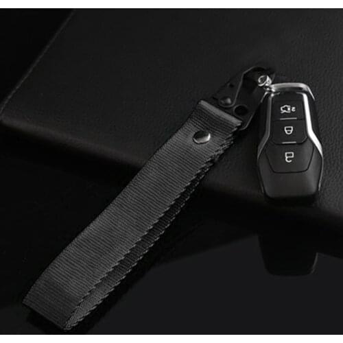 Useful Car Keychain Lanyard Hanging Strap Key Rope with Clip Buckle Quick Release Key Chain Ribbon Webbing Strap