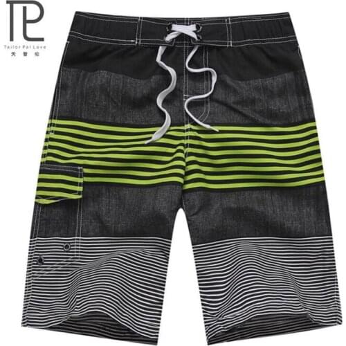 Tailor Pal Love Men Striped Beach Shorts Quick Dry Running basketball and casual sports short pants 3 colors
