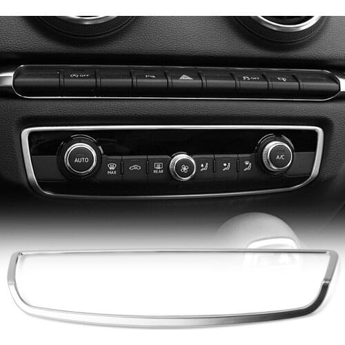 Car styling Interior Console Panel Air Condition Switch Cover Trim stainless steel Accessories For Audi A3 8V 2013-2020