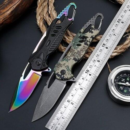Tactical High-hardness Folding Knife Field Survival Multi-function Hunting Knife Outdoor Self-defense Portable Pocket Knife