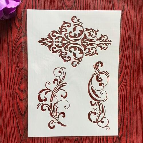 CraftArtGo DIY flower Stencils Painting Scrapbook Coloring Cake decorating sugar powder sieve printing mold printing table