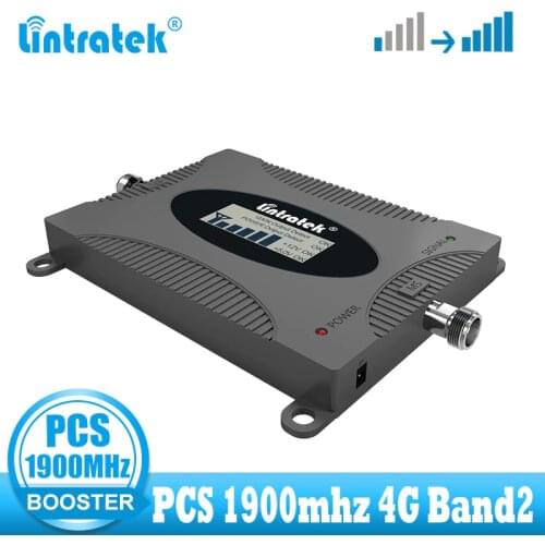 Lintratek 4g Signal Booster PCS 1900MHZ Band2 Cellular Signal Booster 4G Repeater Mobile PCS 1900 Communicaiton Amplifier
