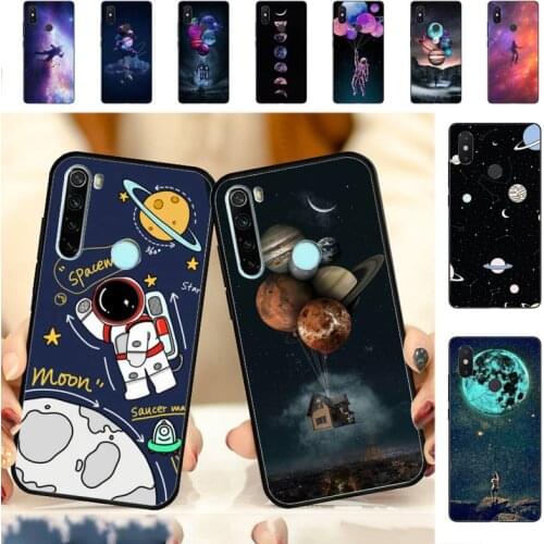 YNDFCNB Sky Space planet Moon stars Phone Case for Redmi Note 8 7 9 4 6 pro max T X 5A 3 10 lite pro