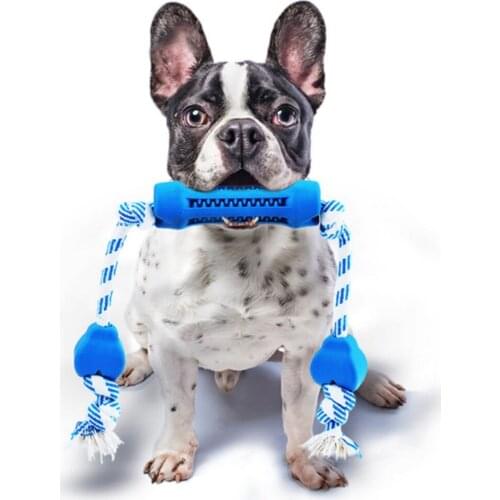 Funny Pets Dogs Toys Pet Dogs Chew Knot Toy Durable Braided Cotton Rope Pet Supplies Clean Teeth Plastic Qianyi