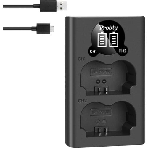 Probty NP-W235 NP W235 LED USB Dual Battery Charger with Type C Port for Fujifilm Fuji X-T4 XT4 camera