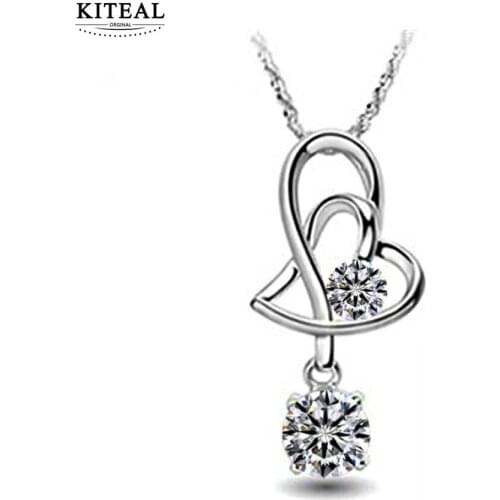 KITEAL summer style female necklaces pendants Heart Pendant 2.5cm*1.3cm Valentines Day gift collier jewelry