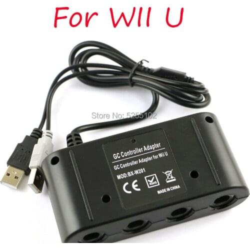 1pcs 2019 New for Smash / Brothers / GameCube / PC / Switch / Wii U 3-in-1 4-Port USB For Game Cube Controller Adapter