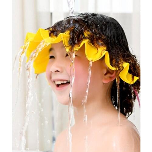 1pc Baby Shampoo Shower Cap Safe Shampoo Shower Bathing Bath Protect Soft Cap Hat For Baby Wash Hair Shampoo Hat