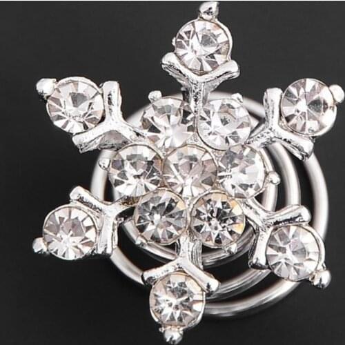 6pcs/Lot Wedding Jewelry Accessories Crystal Snowflake Flower Swirl Spiral Twist Hairpins Hair Clip Tiara Headdress headwear