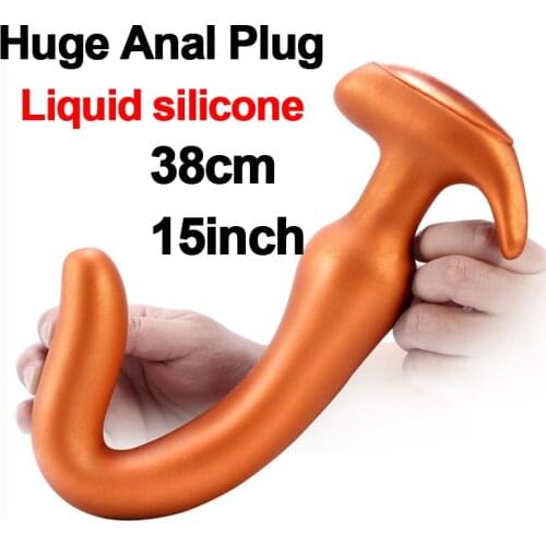 15inch Super Long Silicone Anal Plug Vagina Big Dildo Anus Dilator Butt Plug Expander Sex Toys For Women Men Prostate Massager