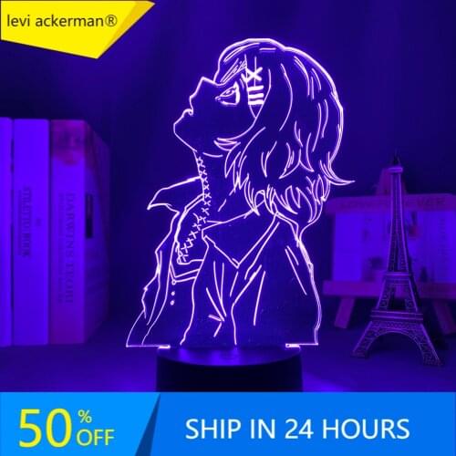 Anime Tokyo Ghoul 3d Lamp Juuzou Suzuya for Bedroom Decor Nightlight Cool Birthday Gift Tokyo Ghoul Led Night Light Juuzou