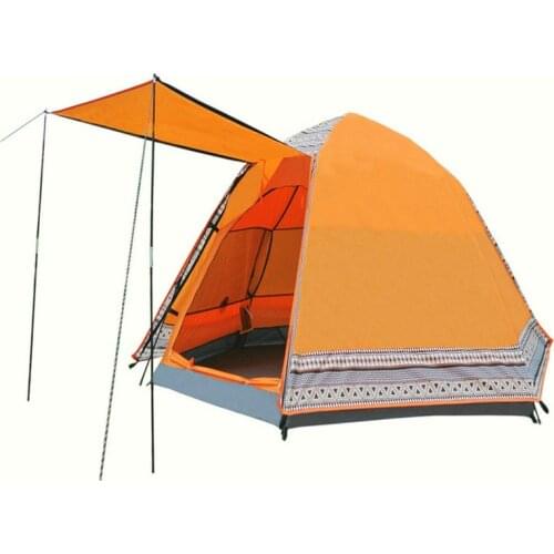 ZHUOAO Automatic 3-6 Person Double Layer Waterproof Windproof Camping Tent Beach Tent Sun Shelter Large Gazebo