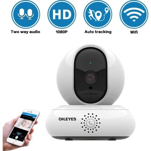 2MP Wireless CCTV IP Security Camera Indoor Home PTZ Two Way Audio Baby Monitor 1080P Wifi Video Surveillance Camera System Mini