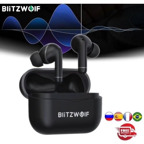 BlitzWolf BW-ANC3 bluetooth V5.0 TWS Earphones Dual Active Noise Cancel HiFi Stereo Bass In-ear Sport Earbuds Earphone with Mic