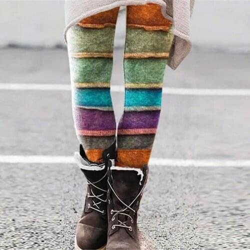 5XL Spring Womens Multicolor Print Pencil Pants Casual Bodycon Streetwear Lady Trousers Elegant Slim Office Pants Womens Pants