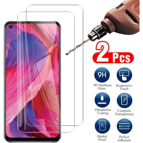 2Pcs Tempered Glass Case For Oppo A 74 94 54 73 72 91 93 92 53 52 a5 2020 a9 2020 Clera HD Screen Protective Glass Film Cover