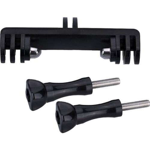 Double Dual Sport Camera Holder Handle Grip Monopod Mount Adapter for GoPro Hero 4/3+/3/2/1 SJCAM with Screws