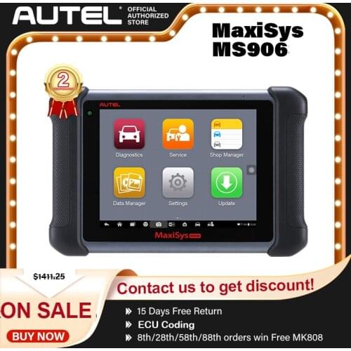Autel MaxiSys MS906 Diagnostic Tool Scanner Automotivo ECU Coding Programming OBD2/EOBD DS808 AUTEL TPMS Reset MS908 Service OBD