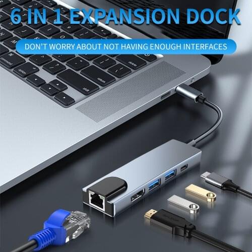 USB C HUB 3.0 5 in 1 Splitter Type c HUB C HDMI Adapter Baseus Usb Splitter Dock Laptop PC accessories For MacBook Pro Air M1