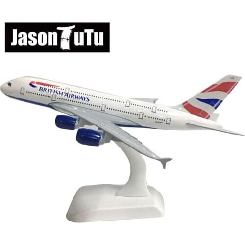 JASON TUTU 20cm British Airways Airbus A380 Airplane Model Plane Model Aircraft Diecast Metal 1/300 Scale Planes Drop shipping