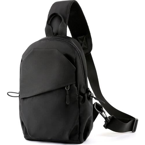 Mens Waterproof Male Casual Oxford Crossbody Shoulder Messenger Chest Bag Anti-theft Multi-function Fashion Black Backpack