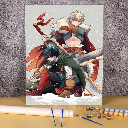 My Hero Academia Paint By Numbers Complete Kit Oil Paints 40*50 Paiting By Numbers Loft Picture For Adults Handiwork