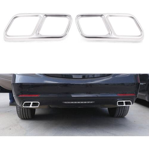 Car Exhaust Muffler Tail Tip Pipe Cover Trim Car Styling Molding Accessories For Mercedes Benz S R GL Class W222 W251 2010-2017