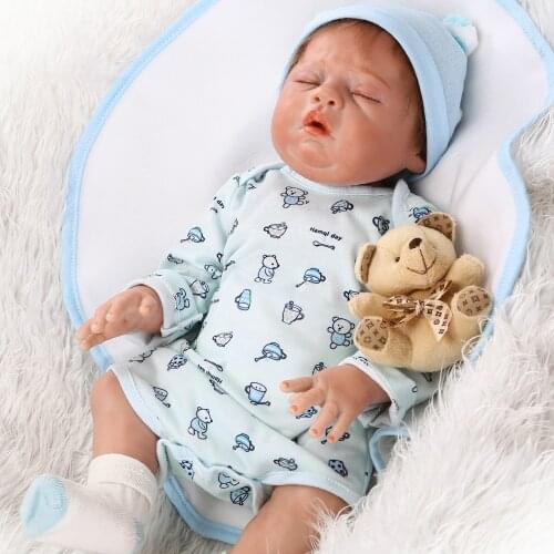 Real alive bebe reborn full silicone doll 50cm newborn baby boy bathe doll detail painted children reborn doll toys gift