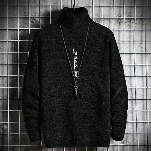 New Winter Mens Christmas Deer Turtleneck Sweaters Fashion Sweater Men Slim Fit Knitted Pullover Thick Warm pull homme