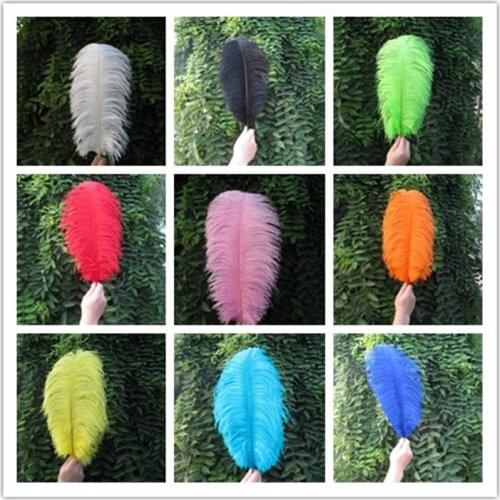 Wholesale 100 pieces / lot beautiful ostrich feathers 16-18 inches 40-45 cm color choices