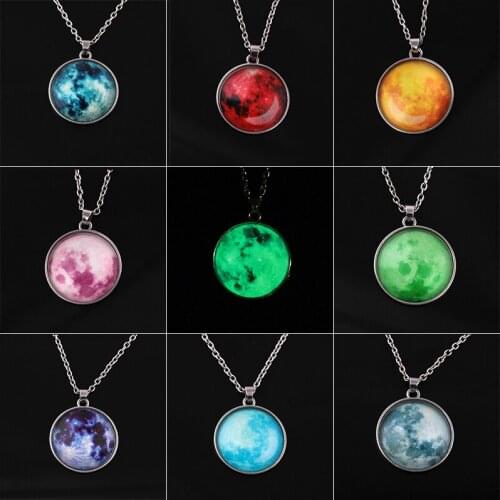 CHUNSHI EMO Harajuku Universe Dream Sky Time Gem Luminous Necklace Impact Luminous Pendant Chain Necklace 2021 Trend Impct