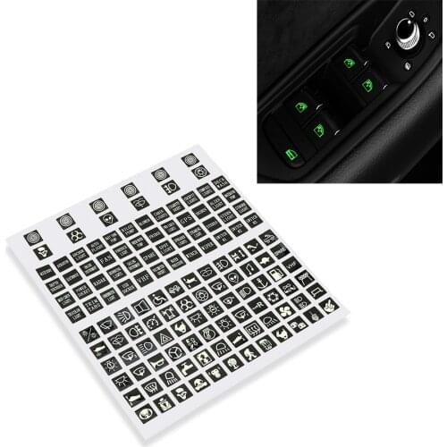 FORAUTO Car Sticker Circuit Panel Decal Truck Instrument Decoration Rocker Switch Label PVC Luminous Decals