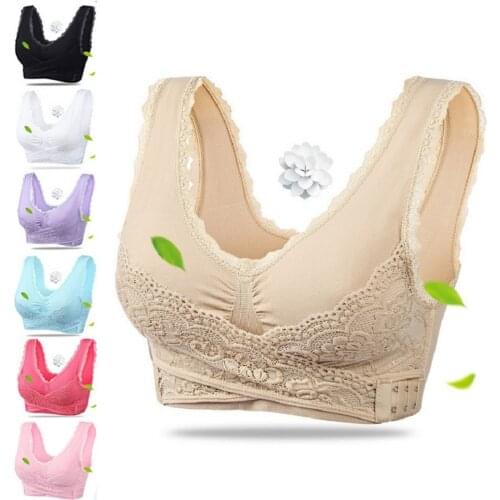 Sexy Women Seamless Bra with Pads Push Up Bralette Lingerie Underwear Brassiere Front Closure Bras For Women Big Size Sleep Bra