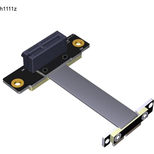Riser PCIE x1 Extension Cable Dual 90 Degree PCI-E PCI Express 1X to 1X Slot Riser Card Extender Ribbon Cables for Bitcoin Miner
