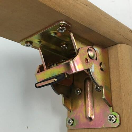 90 Degrees Self-locking Folding Hinge Dining Table Lift Support Connection Cabinet Hinges Furniture Hardware Accessories