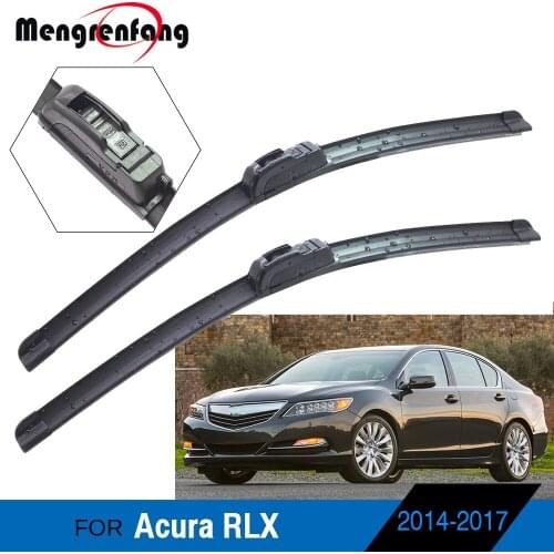 For Acura RLX Car Styling Front Windscreen Wiper Blades Auto Soft Rubber Wiper J Hook Arms 2014 2015 2016 2017
