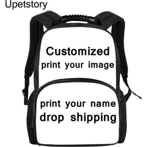 Custom Your Name Image School Bag Cartoon Kids Schoolbag for Teenager Boys Girls Cool Children Backpack Bookbag Mochila Escolar