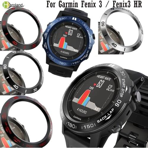 Steel Case For Garmin Fenix 3 / Fenix 3 HR Watch Bezel Ring Styling Adhesive Anti Scratch Metal Cover Smart Watch Accessories
