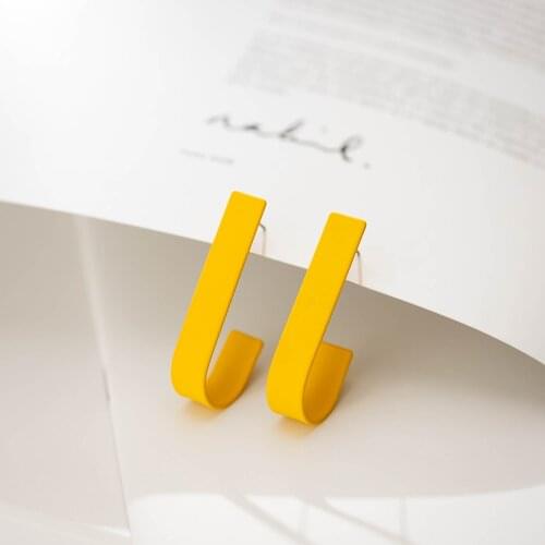 Spring summer new fashion irregular music earrings coating tile earrings