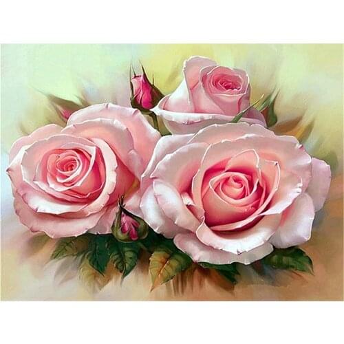 Art Flower Pre-Printed 11CT Cross-Stitch Embroidery Full Kit DMC Threads Handmade Sewing Painting Handiwork Magic For Stamped