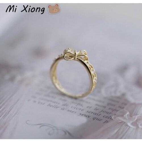 Mi Xiong Real 925 Sterling Silver Ring Women Exquisite Butterfly Elegant Engagement Wedding Luxury Fine Jewelry Party Cute Gift