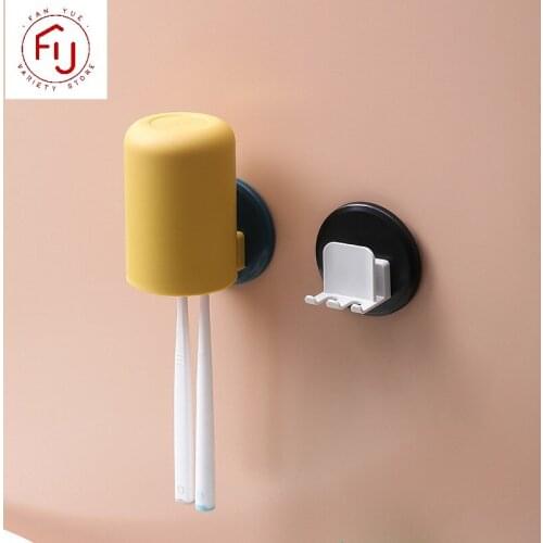 Bathroom Accessories 1set Plastic Toothbrush Holder And Tumbler Toothpaste Storage Rack Shaver Tooth Brush Dispenser Organizer