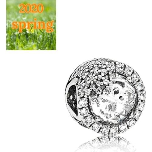 2020 Spring New 925 Sterling Silver Beads Sparkling Snowflake Charms fit Original Pandora Bracelets Women DIY Fashion Jewelry