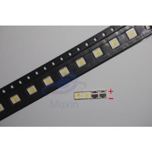 Free shipping 500pcs/ lot 1W 3535 3v SMD LED Beads Cold white High power for LCD/TV Backlight