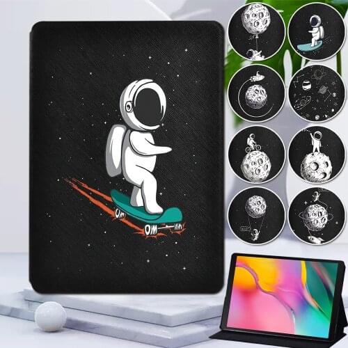 Tablet Case for Samsung Galaxy Tab A 9.7/10.1 2019/10.5/A6 7.0/A6 10.1/Tab E 9.6/Tab S5e 10.5 Astronaut Series Flip Stand Cover