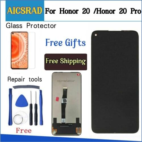 Original for Huawei Honor 20/ Honor 20 Pro LCD Display Screen Touch Digitizer Assembly LCD Display 10 Point Touch Repair Parts